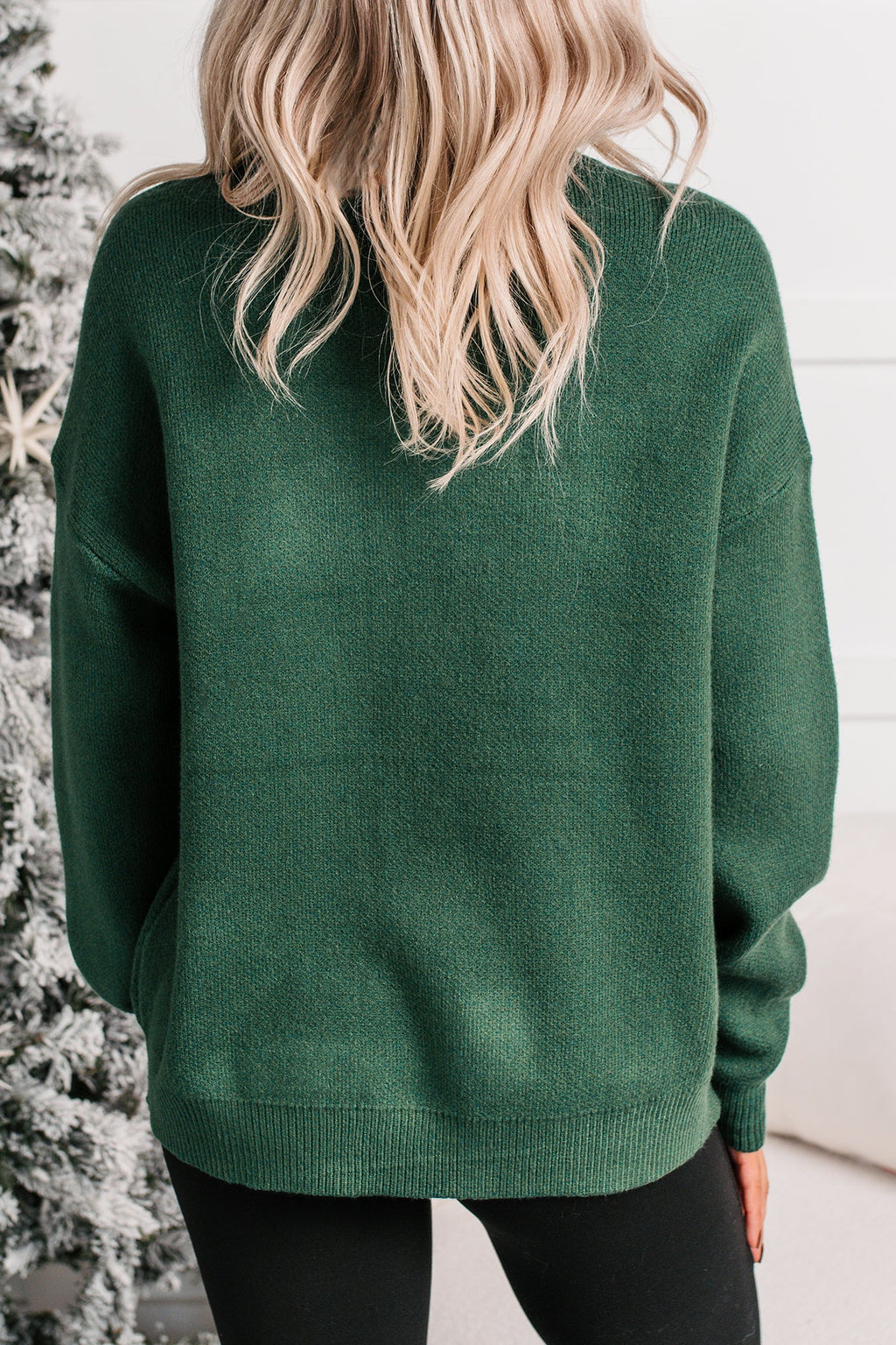 "Happy Holidays" Christmas Sweater (Hunter Green)